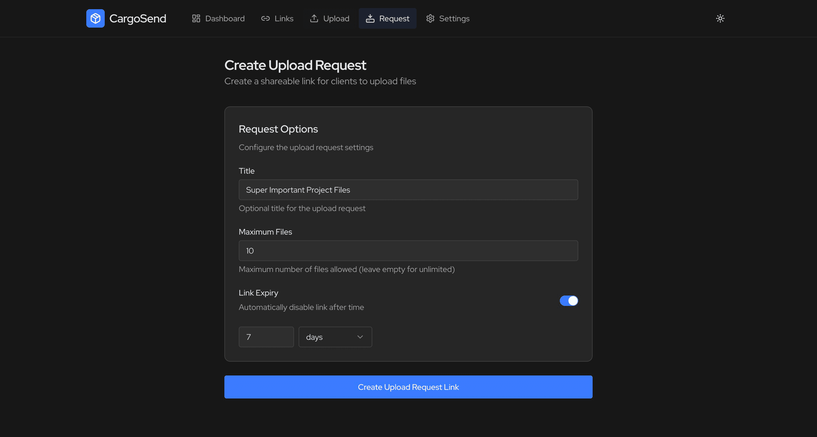 Upload Requests